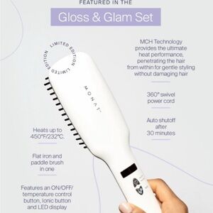 Monat White Hair Styling Brush